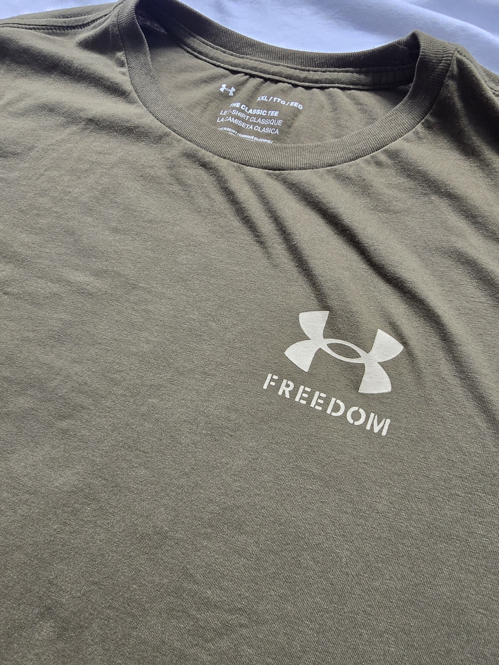 Under Armour Freedom Classic Tee Women's XXL Olive Green Short Sleeve T Shirt